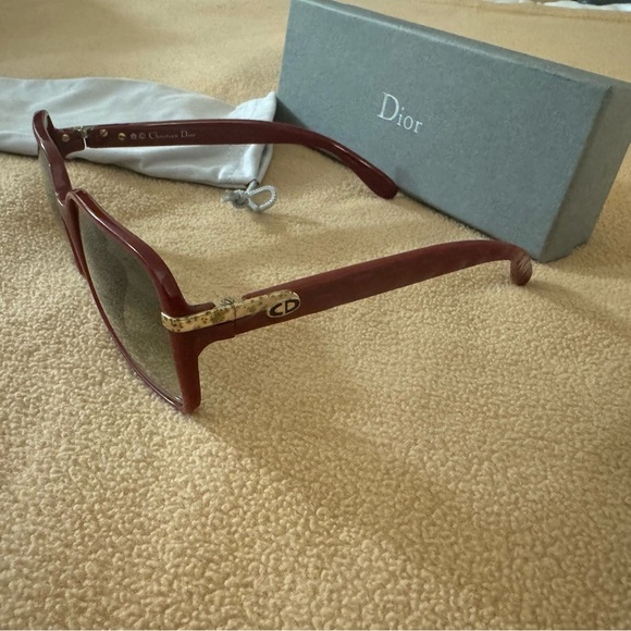 Authentic Christian Dior CD Logo bordeaux eyewear sunglasses - Picture 4 of 12